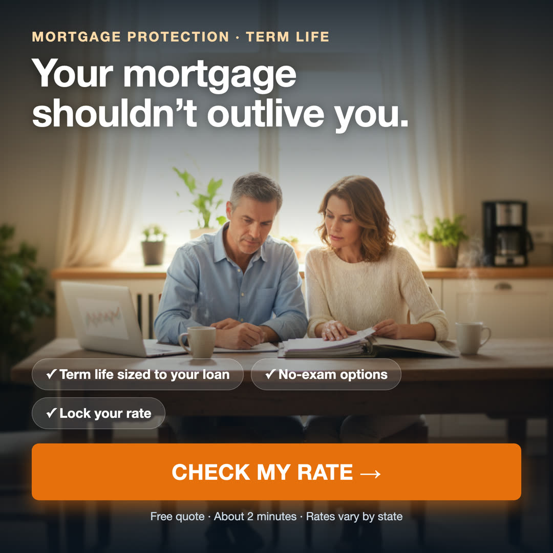 Mortgage static ad — System A — dark scrim, AI photo bg